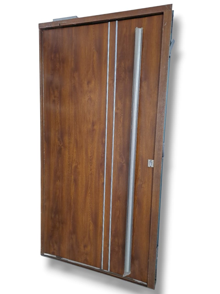 Puerta Pivotante FOLIADA (80) -100cm - Caoba - Izquierda - Linea PREMIUM