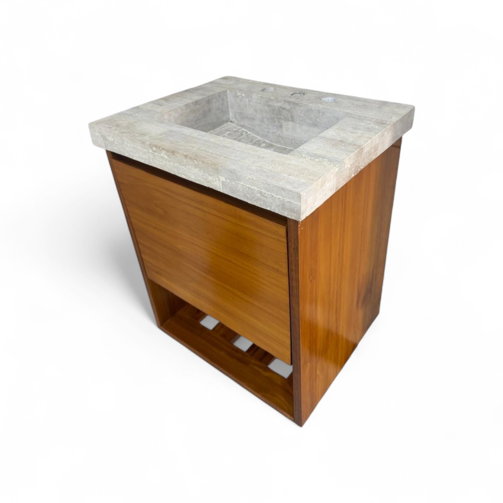 Vanitory JACINTO de COLGAR (Canela) 1 Cajon c/Mesada de Marmol 50x40cm - EL ALTO