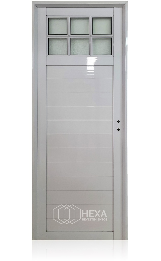 HFA PUERTA ALUMINIO TUBULAR 36mm - 1/4 VIDRIO - 80cm - Izquierda